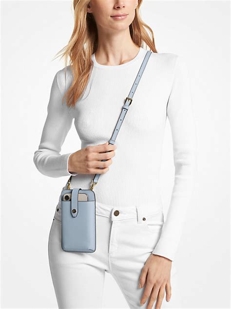 michael kors small convertible phone crossbody|michael kors medium saffiano bag.